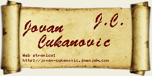 Jovan Čukanović vizit kartica